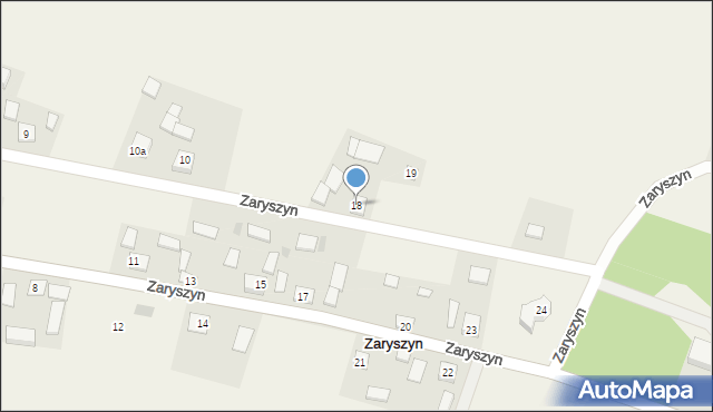 Zaryszyn, Zaryszyn, 18, mapa Zaryszyn