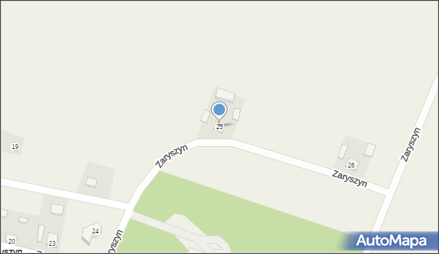 Zaryszyn, Zaryszyn, 25, mapa Zaryszyn