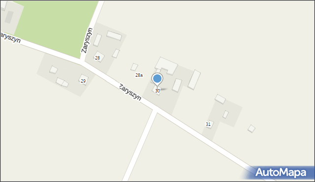Zaryszyn, Zaryszyn, 30, mapa Zaryszyn