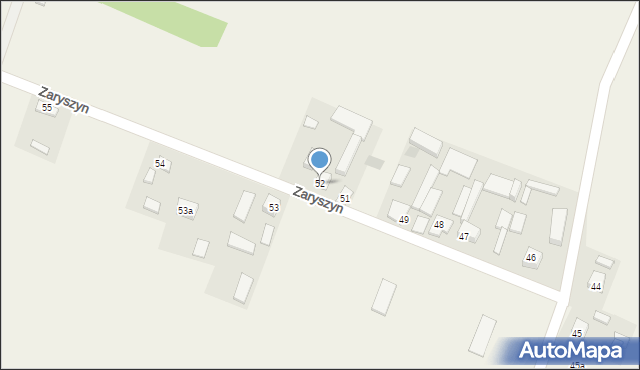 Zaryszyn, Zaryszyn, 52, mapa Zaryszyn