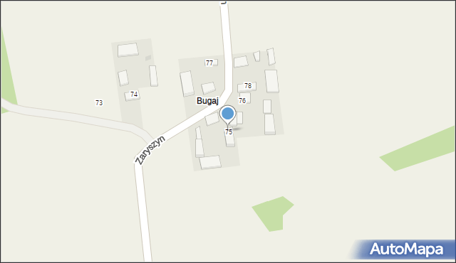 Zaryszyn, Zaryszyn, 75, mapa Zaryszyn