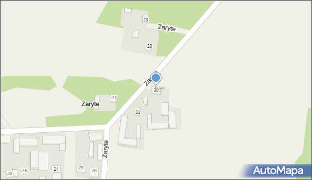 Zaryte, Zaryte, 30, mapa Zaryte