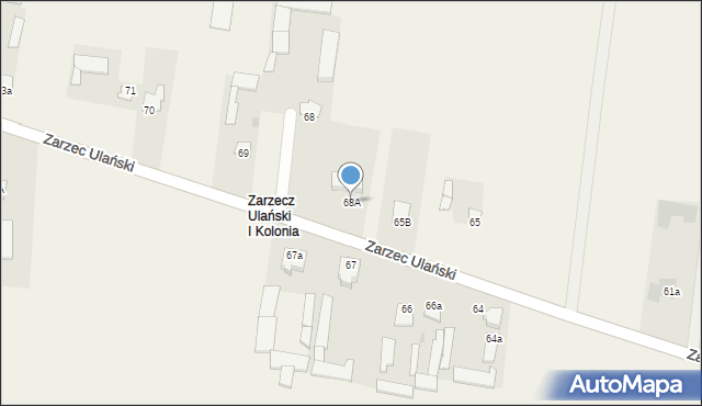 Zarzec Ulański, Zarzec Ulański, 68A, mapa Zarzec Ulański