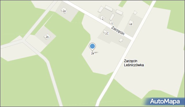Zarzęcin, Zarzęcin, 1e, mapa Zarzęcin