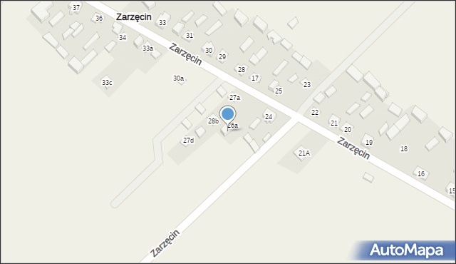 Zarzęcin, Zarzęcin, 26b, mapa Zarzęcin