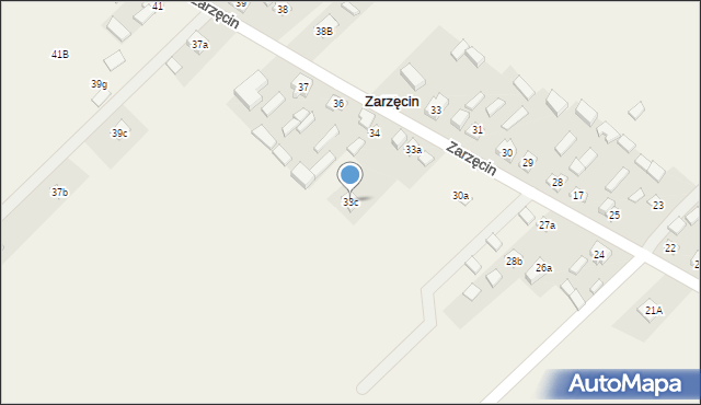 Zarzęcin, Zarzęcin, 33c, mapa Zarzęcin