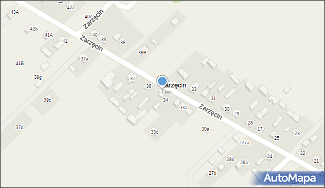 Zarzęcin, Zarzęcin, 35, mapa Zarzęcin