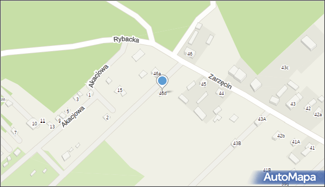 Zarzęcin, Zarzęcin, 46d, mapa Zarzęcin