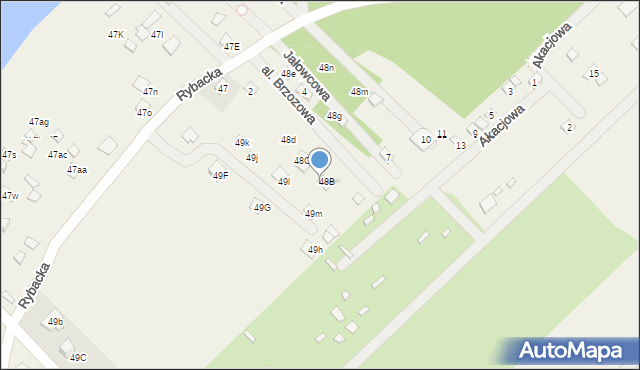 Zarzęcin, Zarzęcin, 48a, mapa Zarzęcin