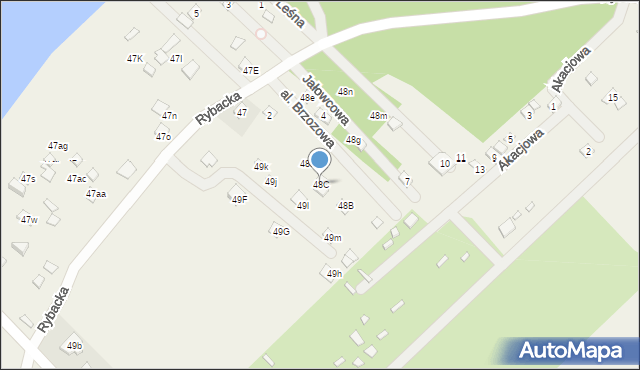 Zarzęcin, Zarzęcin, 48C, mapa Zarzęcin