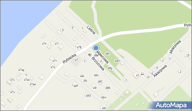 Zarzęcin, Zarzęcin, 48e, mapa Zarzęcin