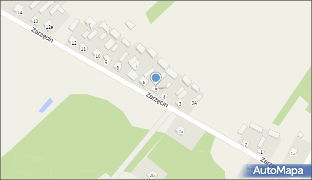 Zarzęcin, Zarzęcin, 5, mapa Zarzęcin