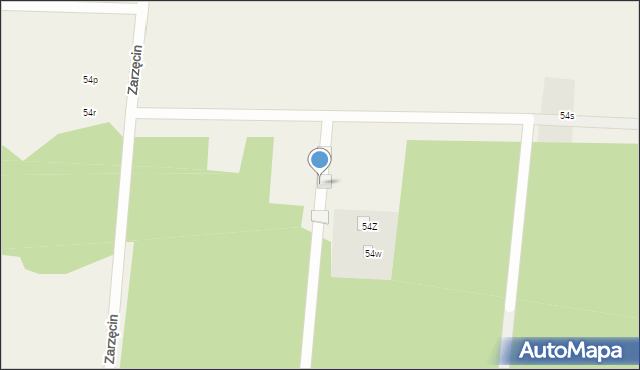 Zarzęcin, Zarzęcin, 54b, mapa Zarzęcin