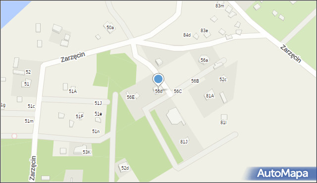 Zarzęcin, Zarzęcin, 56d, mapa Zarzęcin