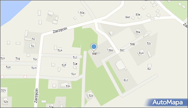 Zarzęcin, Zarzęcin, 56E, mapa Zarzęcin