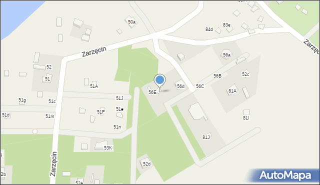 Zarzęcin, Zarzęcin, 56F, mapa Zarzęcin