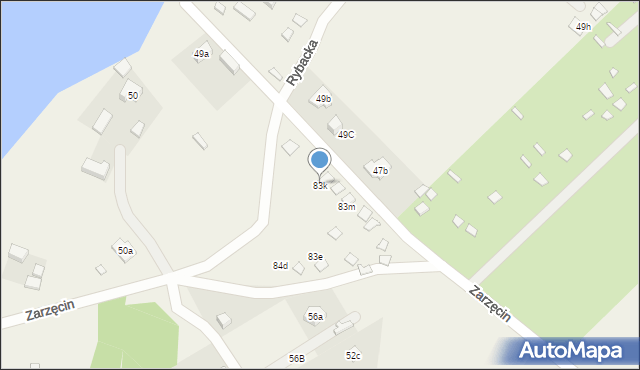 Zarzęcin, Zarzęcin, 83k, mapa Zarzęcin