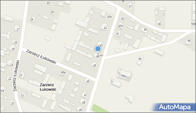 Zarzecz Łukowski, Zarzecz Łukowski, 44, mapa Zarzecz Łukowski