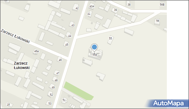 Zarzecz Łukowski, Zarzecz Łukowski, 55a, mapa Zarzecz Łukowski