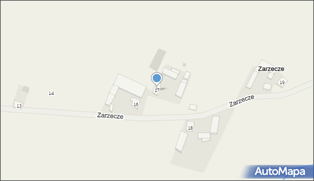 Zarzecze, Zarzecze, 17, mapa Zarzecze