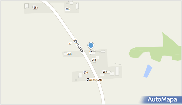 Zarzecze, Zarzecze, 26, mapa Zarzecze