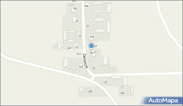 Zarzecze, Zarzecze, 31c, mapa Zarzecze