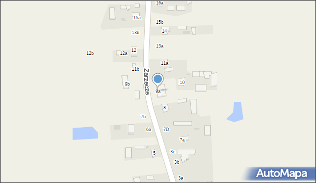 Zarzecze, Zarzecze, 9a, mapa Zarzecze