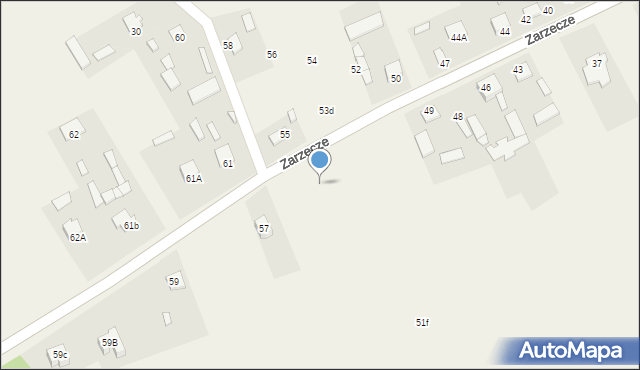 Zarzecze, Zarzecze, 51a, mapa Zarzecze