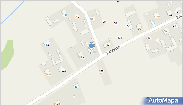 Zarzecze, Zarzecze, 61, mapa Zarzecze
