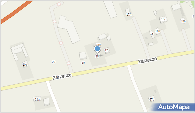 Zarzecze, Zarzecze, 18, mapa Zarzecze