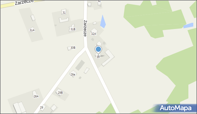 Zarzecze, Zarzecze, 30, mapa Zarzecze