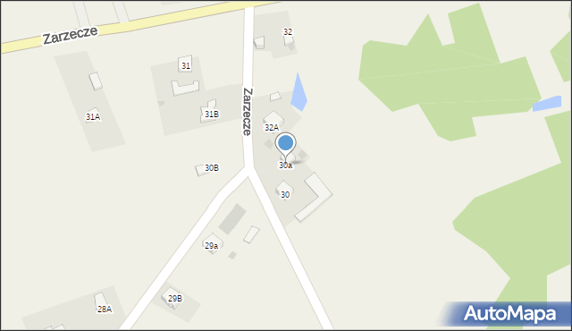 Zarzecze, Zarzecze, 30a, mapa Zarzecze