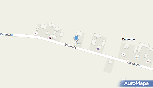 Zarzecze, Zarzecze, 43, mapa Zarzecze