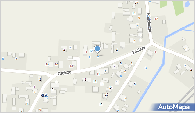 Zarzecze, Zacisze, 6, mapa Zarzecze