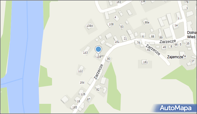 Zarzecze, Zarzecze, 119, mapa Zarzecze