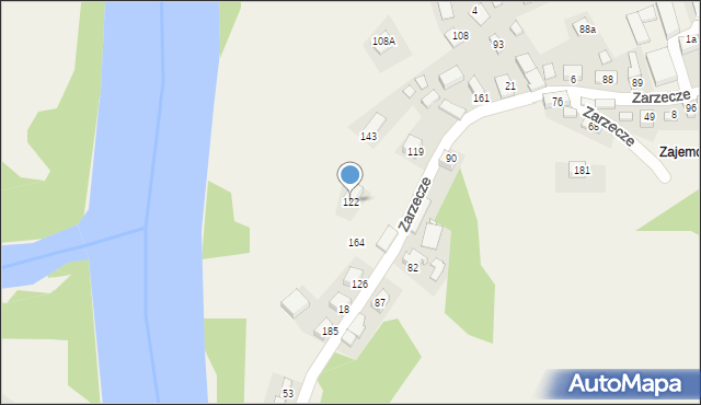 Zarzecze, Zarzecze, 122, mapa Zarzecze