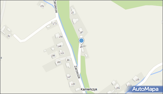 Zarzecze, Zarzecze, 40, mapa Zarzecze