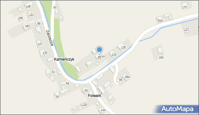 Zarzecze, Zarzecze, 62, mapa Zarzecze