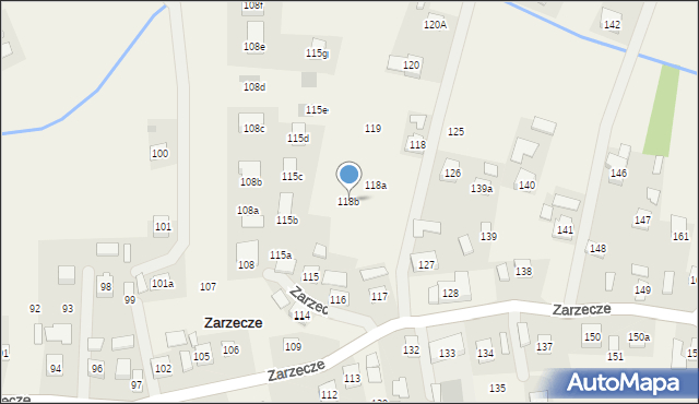 Zarzecze, Zarzecze, 118b, mapa Zarzecze