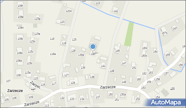 Zarzecze, Zarzecze, 140, mapa Zarzecze