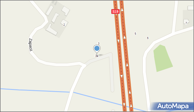 Zarzecze, Zapacz, 3a, mapa Zarzecze