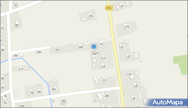 Zarzecze, Zarzecze, 204, mapa Zarzecze