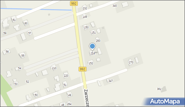 Zarzecze, Zarzecze, 214, mapa Zarzecze