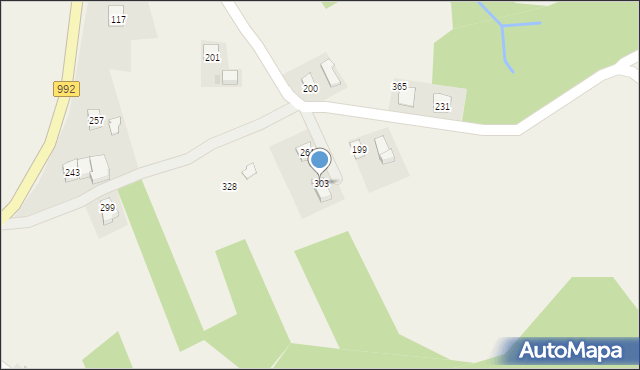 Zarzecze, Zarzecze, 303, mapa Zarzecze