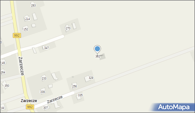 Zarzecze, Zarzecze, 361, mapa Zarzecze