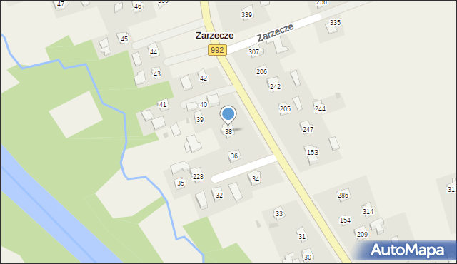 Zarzecze, Zarzecze, 38, mapa Zarzecze