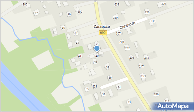 Zarzecze, Zarzecze, 40, mapa Zarzecze