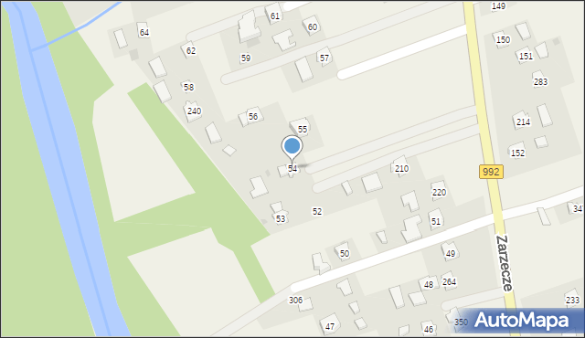 Zarzecze, Zarzecze, 54, mapa Zarzecze