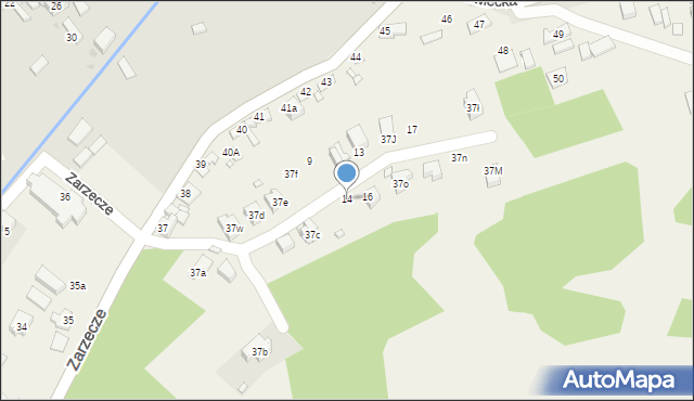 Zarzecze, Zarzecze, 14, mapa Zarzecze