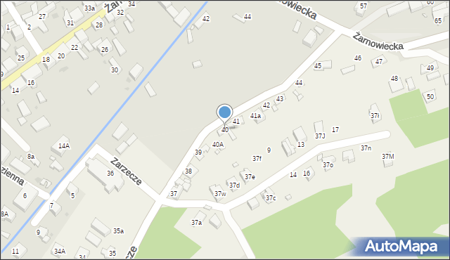 Zarzecze, Zarzecze, 40, mapa Zarzecze